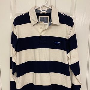L.L. Bean Rugby Striped Rugby Shirt Men’s Size M